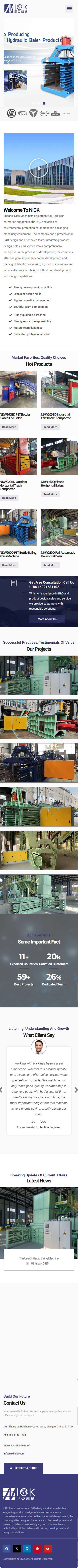 陕西霓科机械设备有限公司包装机械设备外贸英文网站制作开发建设案例 手机端预览图