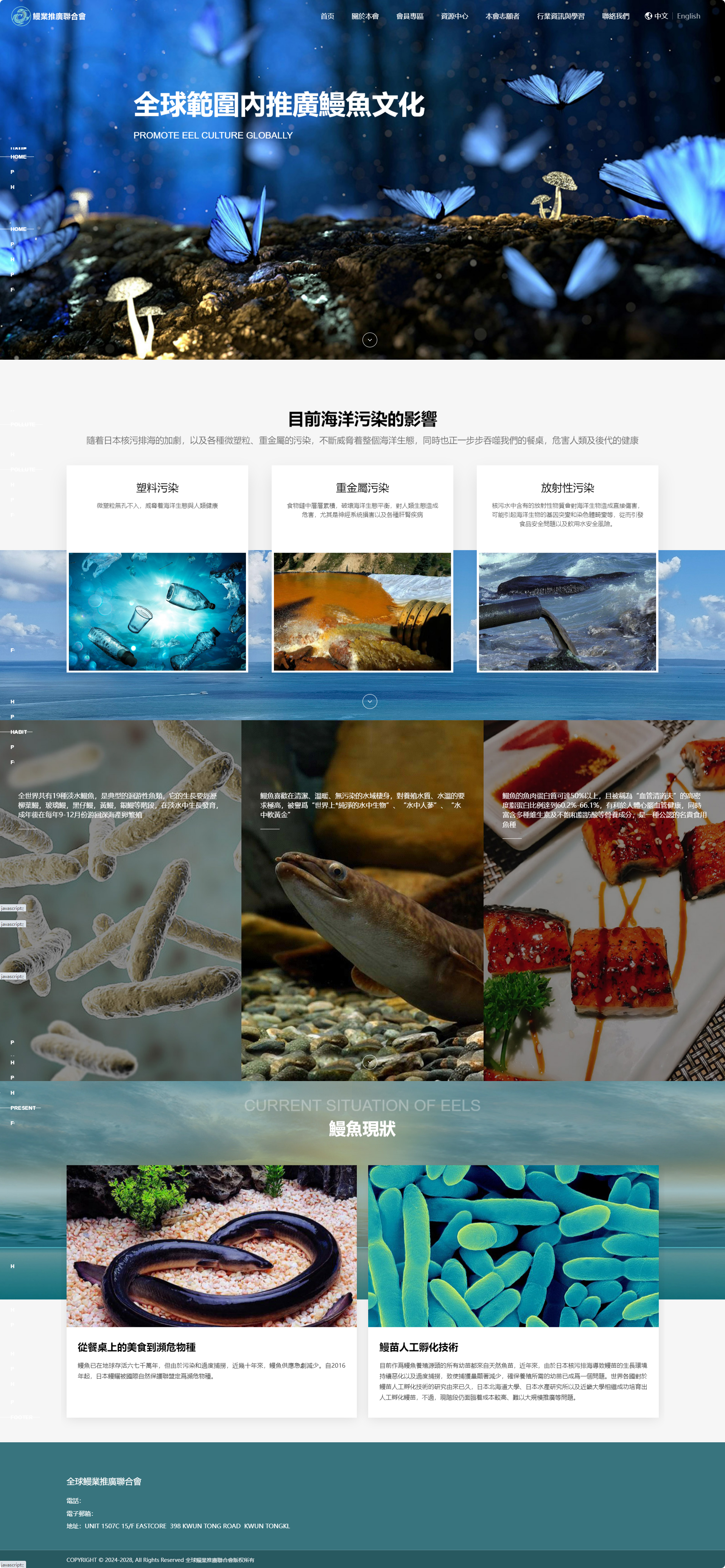 全球鰻業推廣聯合會香港企业官网开发建设制作案例 PC端预览图