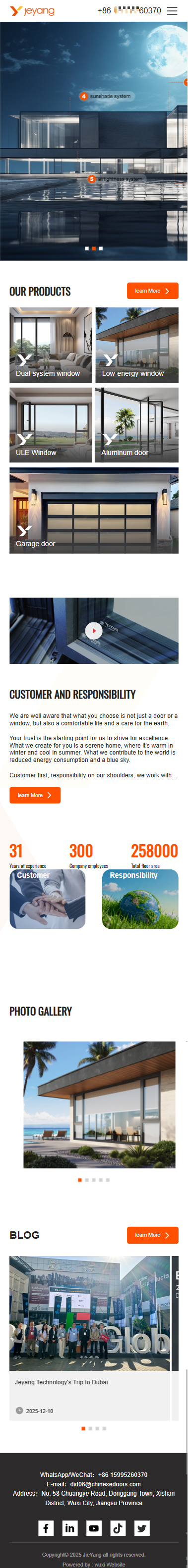 江蘇捷陽科技股份有限公司超低能耗建筑外貿(mào)網(wǎng)站定制案例 手機端預覽圖